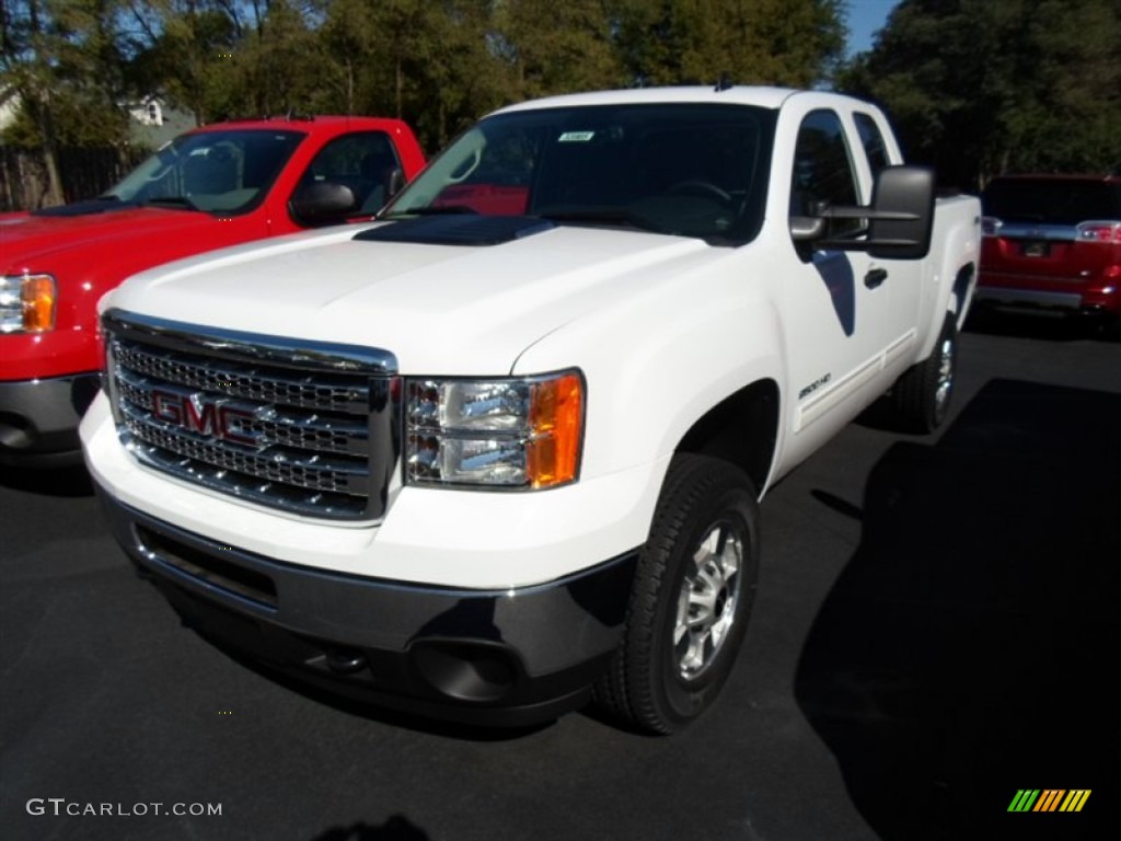 Summit White 2013 GMC Sierra 2500HD SLE Extended Cab 4x4 Exterior Photo #86670856