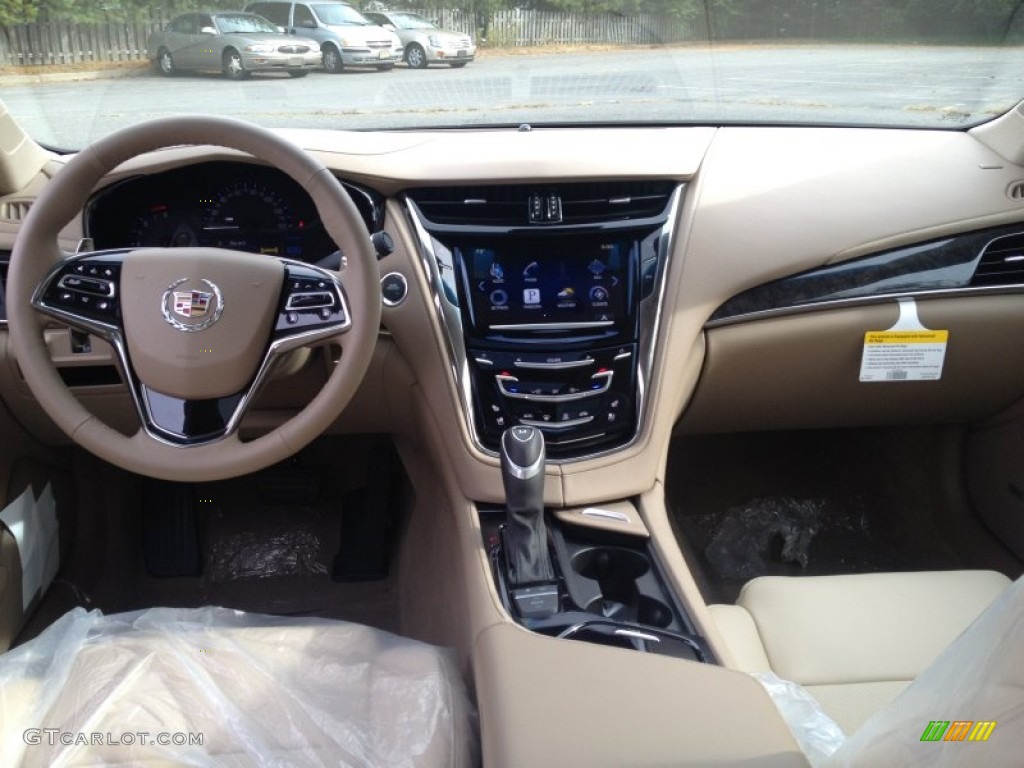 2014 Cadillac CTS Luxury Sedan AWD Light Cashmere/Medium Cashmere Dashboard Photo #86670874