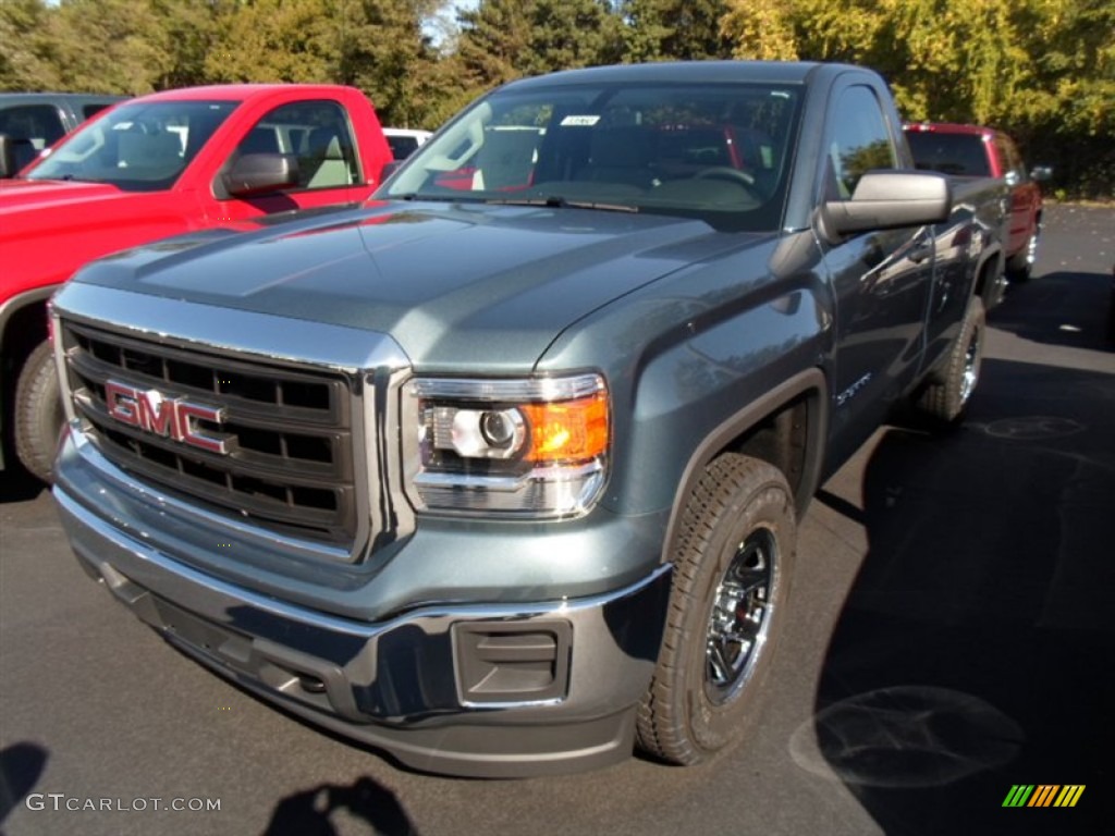 2014 Sierra 1500 Regular Cab 4x4 - Stealth Gray Metallic / Jet Black/Dark Ash photo #1