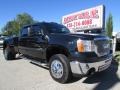 2008 Black Onyx GMC Sierra 3500HD SLT Crew Cab 4x4 Dually  photo #10