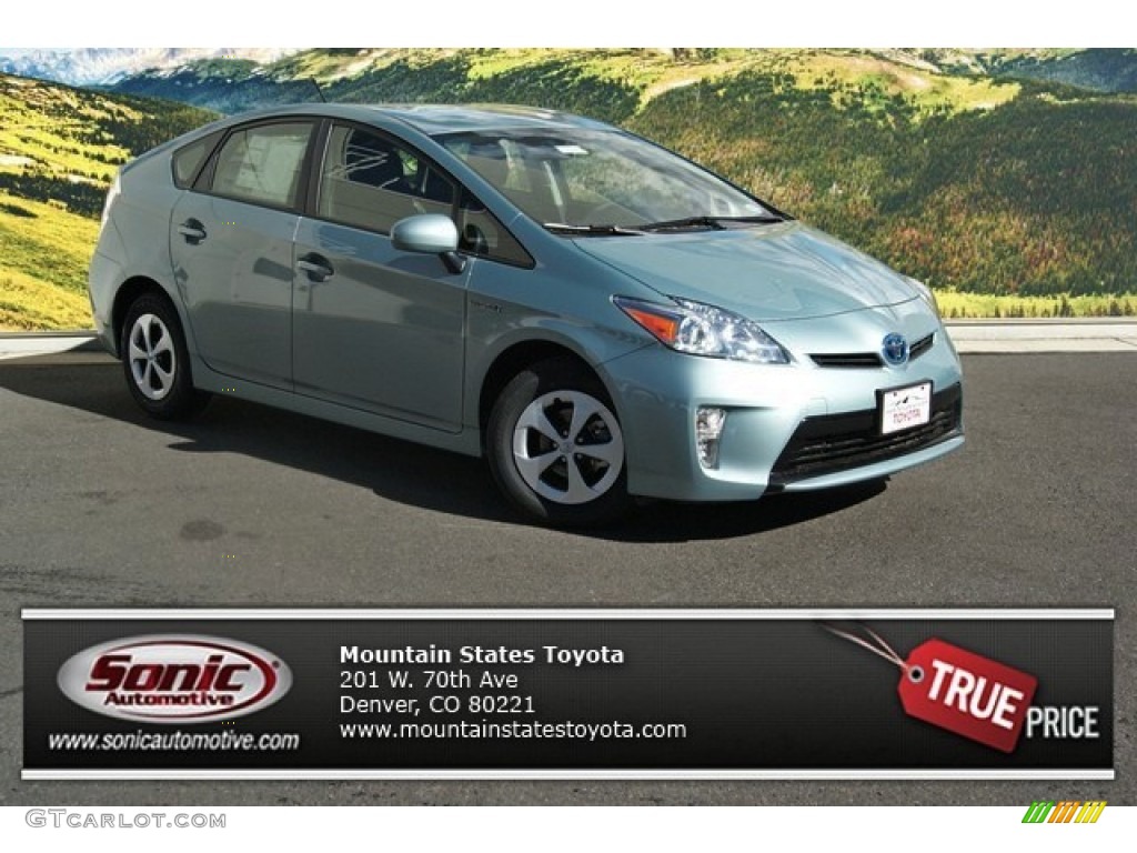 2013 Prius Two Hybrid - Sea Glass Pearl / Dark Gray photo #1