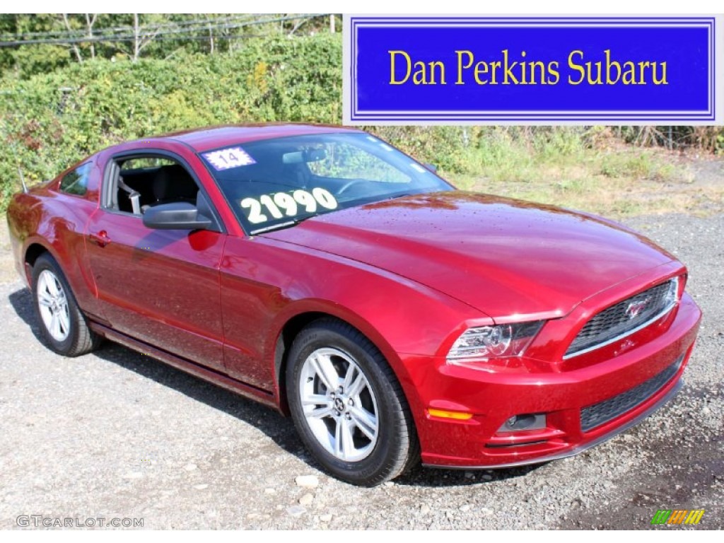 2014 Mustang V6 Coupe - Ruby Red / Charcoal Black photo #1