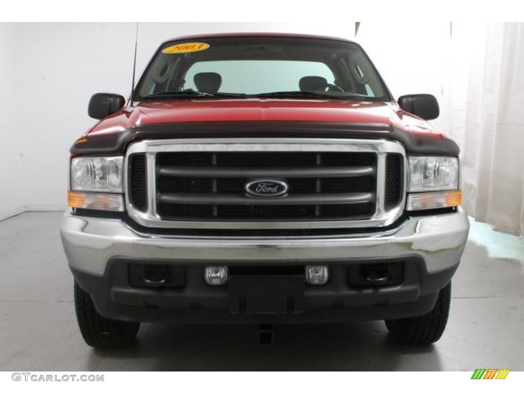 2003 F250 Super Duty XLT SuperCab 4x4 - Red Clearcoat / Medium Flint Grey photo #3