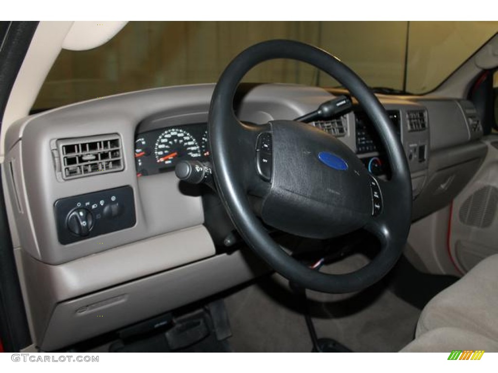 2003 F250 Super Duty XLT SuperCab 4x4 - Red Clearcoat / Medium Flint Grey photo #21