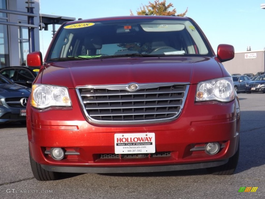 2008 Town & Country Touring - Inferno Red Crystal Pearlcoat / Medium Slate Gray/Light Shale photo #2