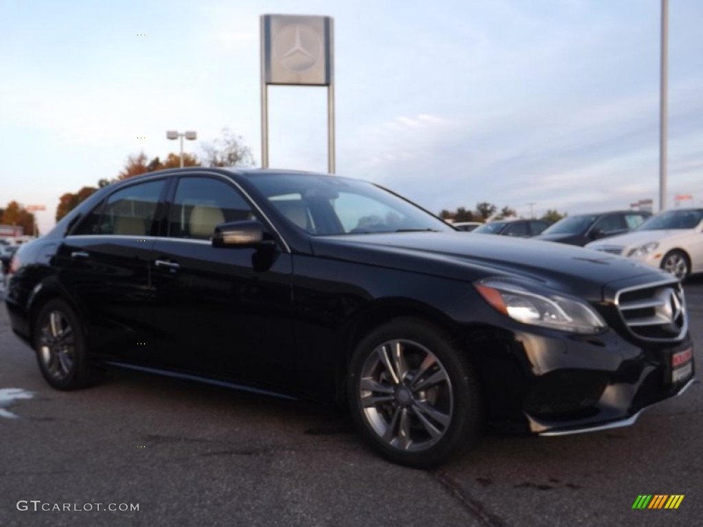 2014 E E250 BlueTEC 4Matic Sedan - Black / Porcelain/Black photo #3