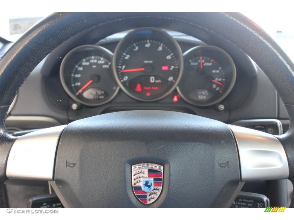 2007 Porsche Boxster Standard Boxster Model Sea Blue Steering Wheel Photo #86673994