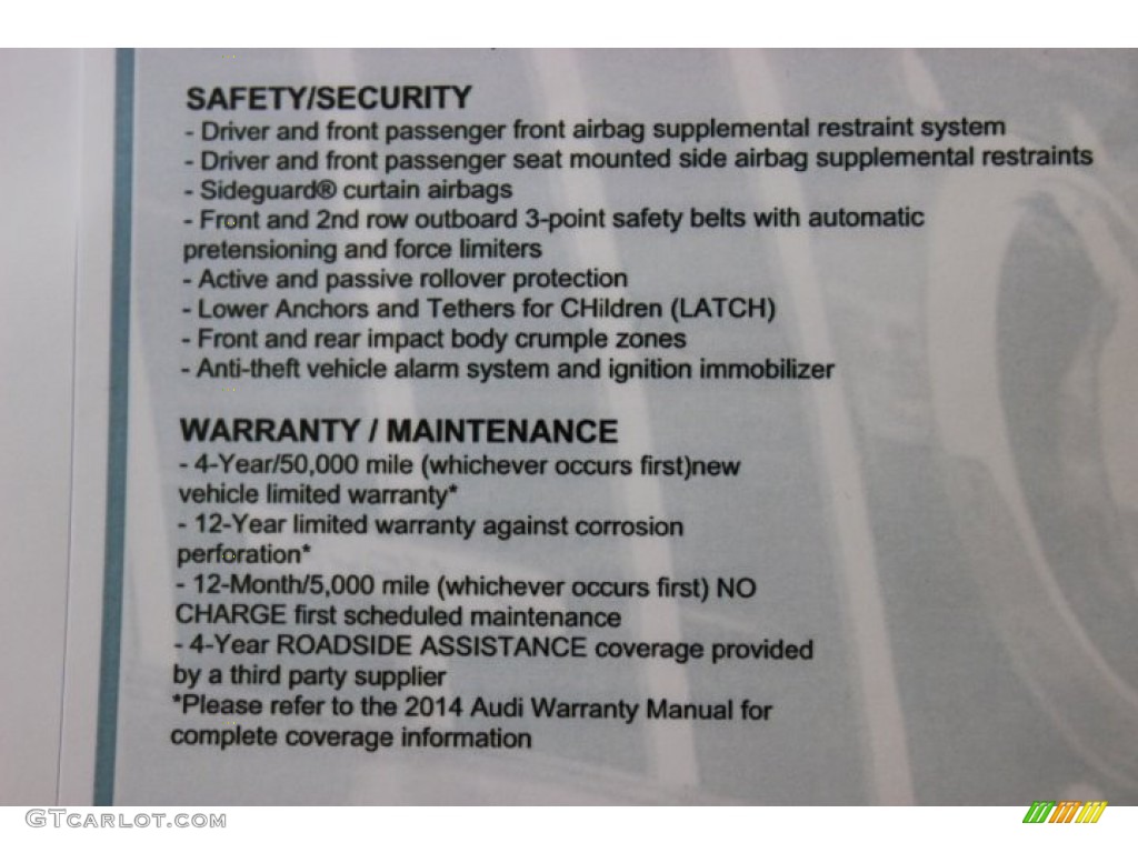 2014 Audi Q7 3.0 TFSI quattro Window Sticker Photo #86674660
