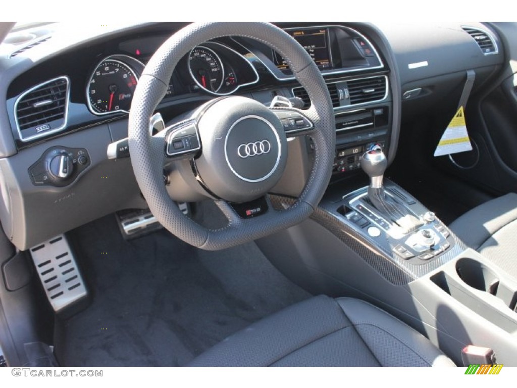 2014 Audi RS 5 Coupe quattro Black Perforated Milano Leather Dashboard Photo #86674831