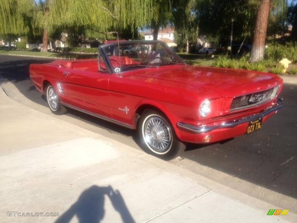 Red 1966 Ford Mustang Convertible Exterior Photo #86676751