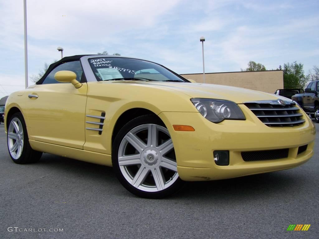 2007 Crossfire Limited Roadster - Classic Yellow / Dark Slate Gray/Vanilla photo #4