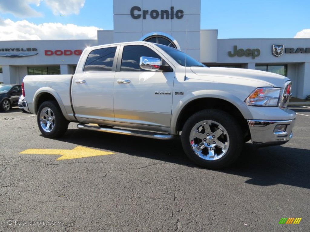 2009 Ram 1500 Laramie Crew Cab 4x4 - Stone White / Dark Slate Gray photo #1