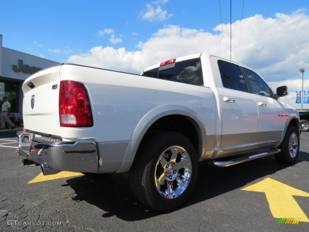 2009 Ram 1500 Laramie Crew Cab 4x4 - Stone White / Dark Slate Gray photo #7