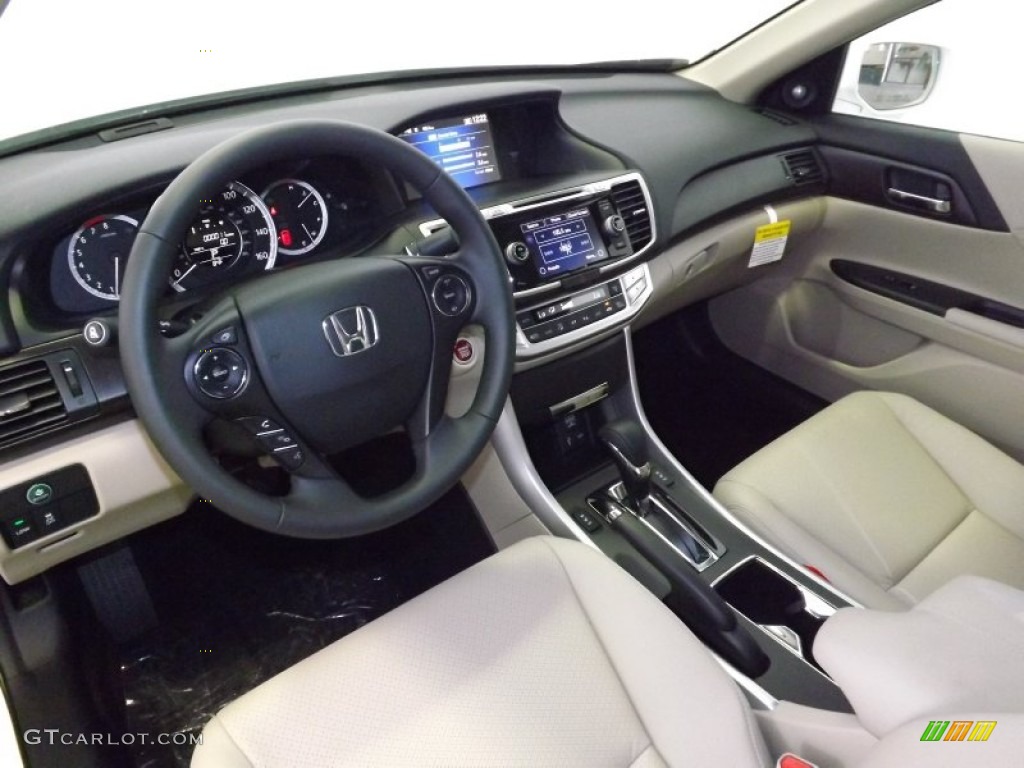 Ivory Interior 2014 Honda Accord EX-L V6 Sedan Photo #86679666