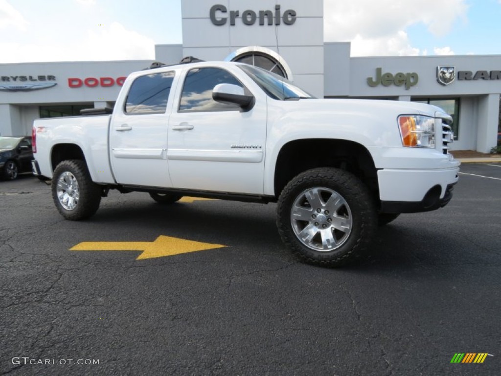 2012 Sierra 1500 SLT Crew Cab 4x4 - Summit White / Ebony photo #1