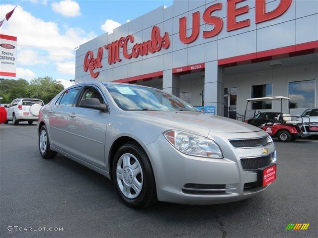 2008 Malibu LS Sedan - Silverstone Metallic / Cocoa/Cashmere Beige photo #1