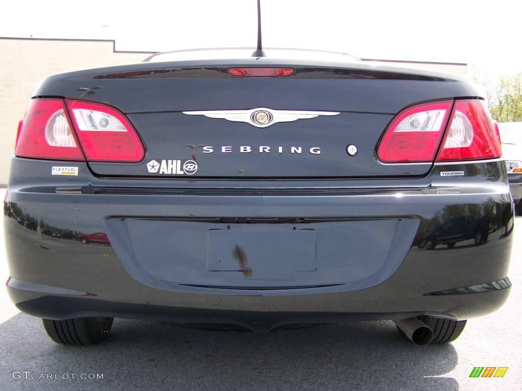 2008 Sebring Touring Convertible - Brilliant Black Crystal Pearl / Dark Slate Gray/Light Slate Gray photo #4