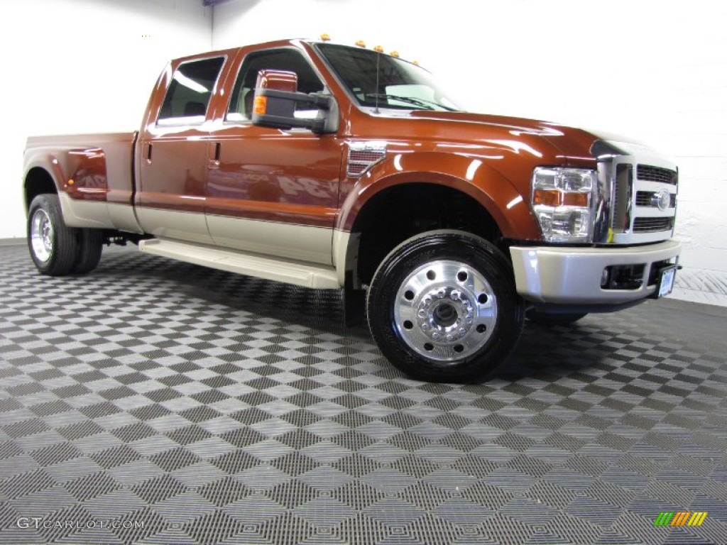 2008 F450 Super Duty King Ranch Crew Cab 4x4 Dually - Dark Copper Metallic / Chaparral Leather photo #1
