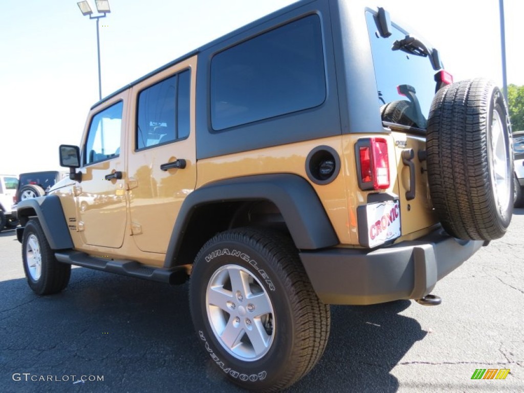 2014 Wrangler Unlimited Sport 4x4 - Dune / Black photo #5