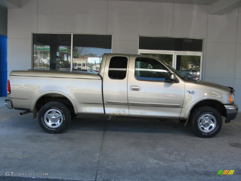 1999 F150 Lariat Extended Cab 4x4 - Harvest Gold Metallic / Medium Prairie Tan photo #2