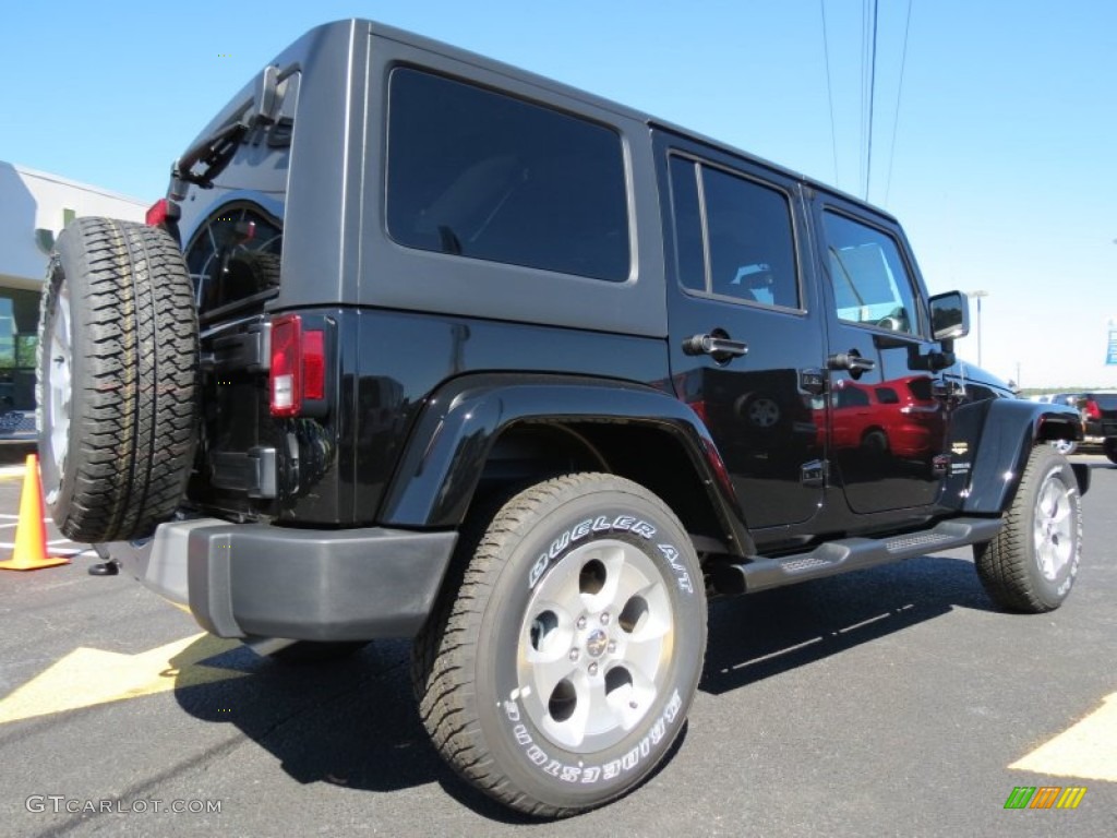 Black 2014 Jeep Wrangler Unlimited Sahara 4x4 Exterior Photo #86685252