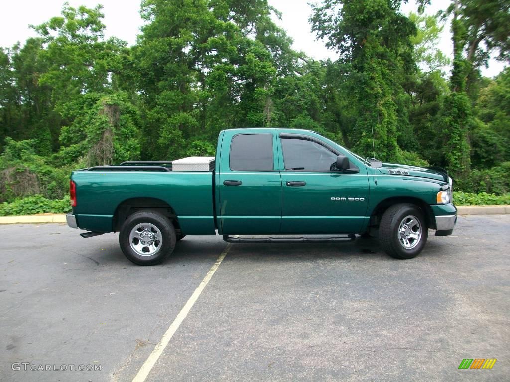 2003 Ram 1500 SLT Quad Cab - Timberline Green Pearl / Dark Slate Gray photo #2