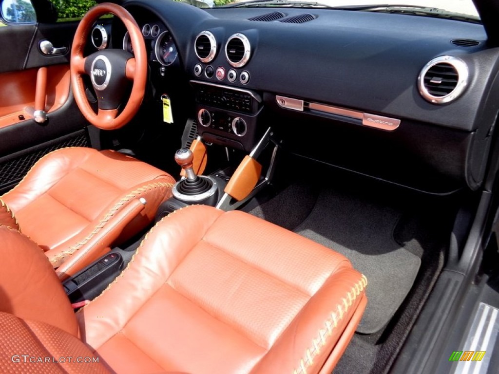 2001 Audi TT 1.8T quattro Roadster Amber Red Dashboard Photo #86687752