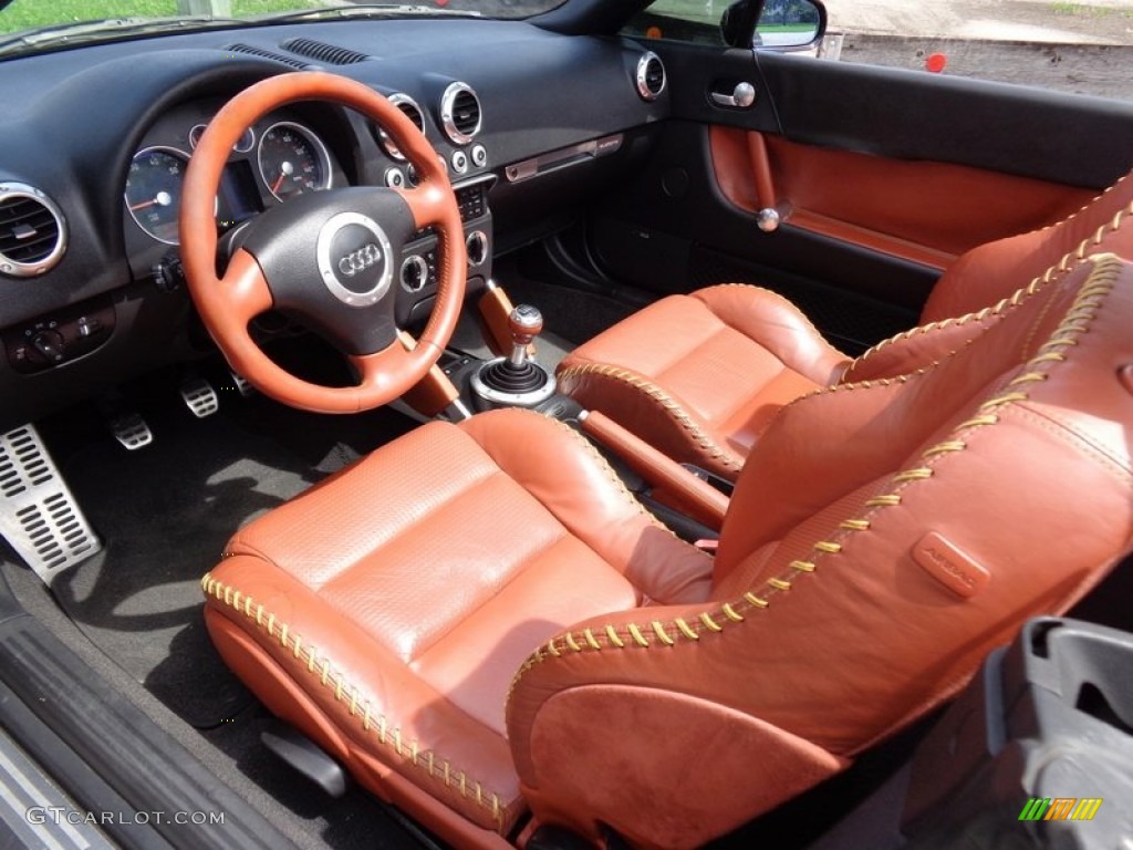 Amber Red Interior 2001 Audi TT 1.8T quattro Roadster Photo #86687802