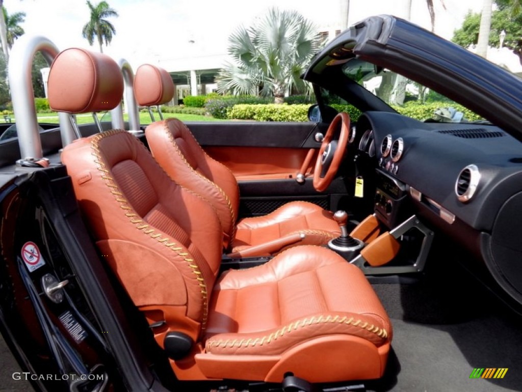 Amber Red Interior 2001 Audi TT 1.8T quattro Roadster Photo #86687850
