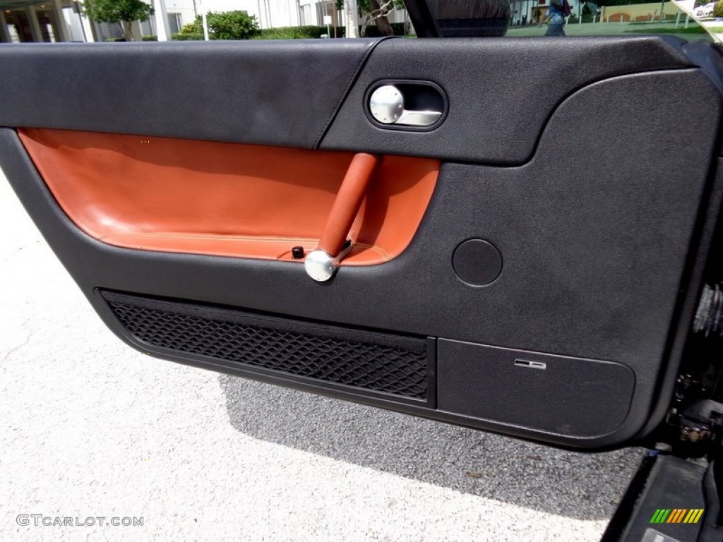 2001 Audi TT 1.8T quattro Roadster Amber Red Door Panel Photo #86687907
