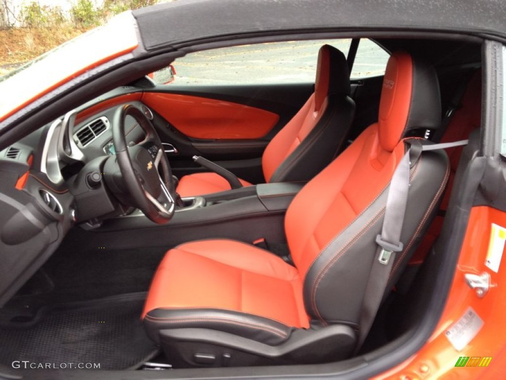 2012 Camaro SS/RS Convertible - Inferno Orange Metallic / Inferno Orange/Black photo #9