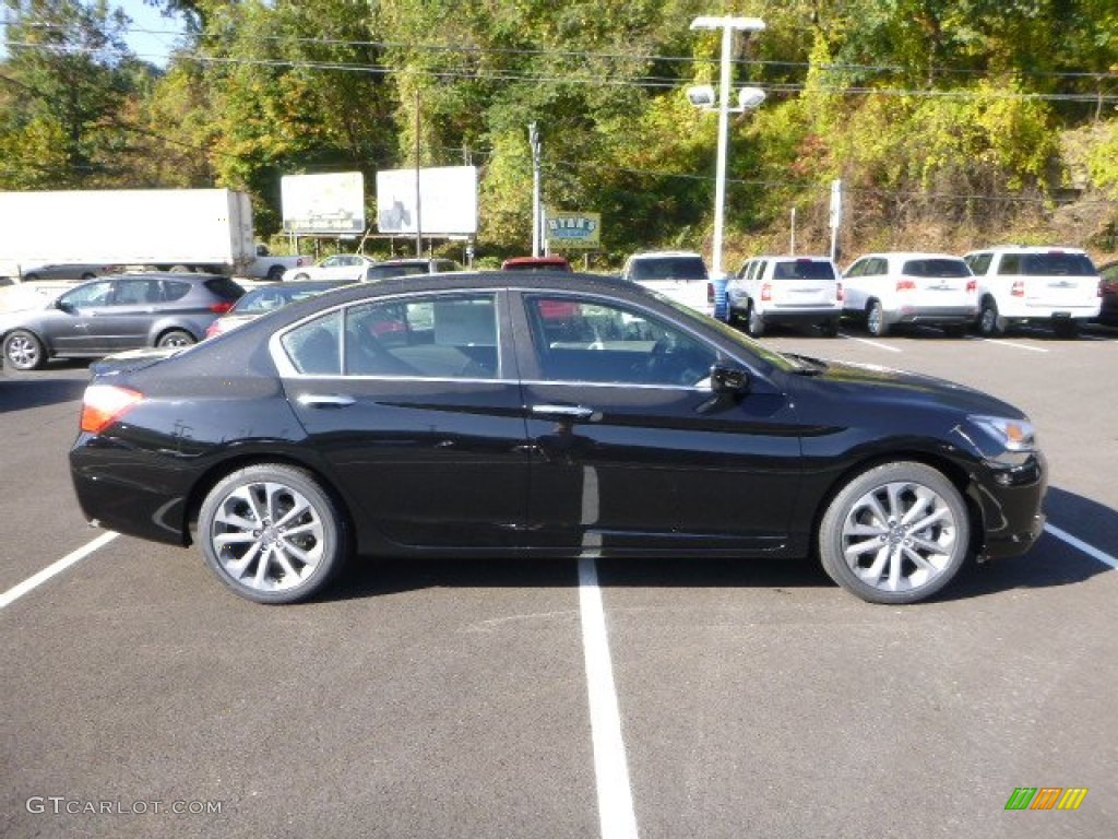 2014 Accord Sport Sedan - Crystal Black Pearl / Black photo #2