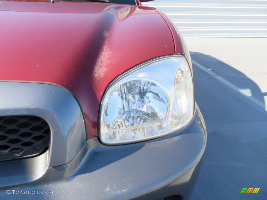 2004 Santa Fe GLS - Merlot Red / Gray photo #9