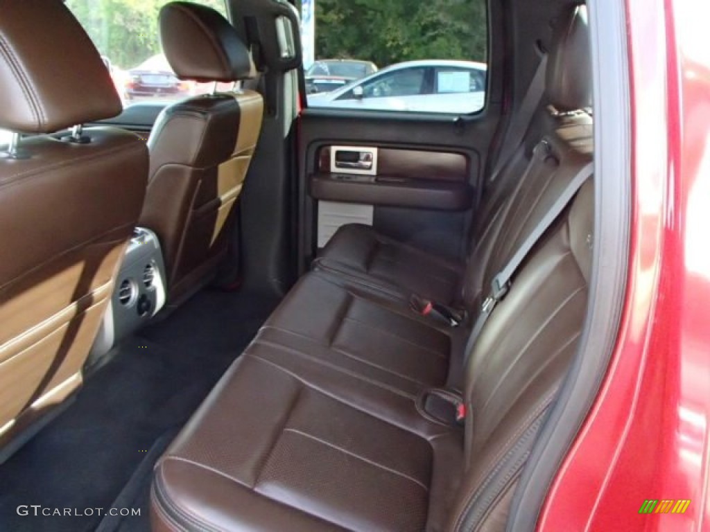 2010 F150 Platinum SuperCrew 4x4 - Red Candy Metallic / Sienna Brown Leather/Black photo #12
