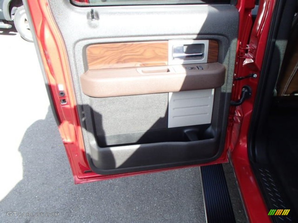 2010 F150 Platinum SuperCrew 4x4 - Red Candy Metallic / Sienna Brown Leather/Black photo #13