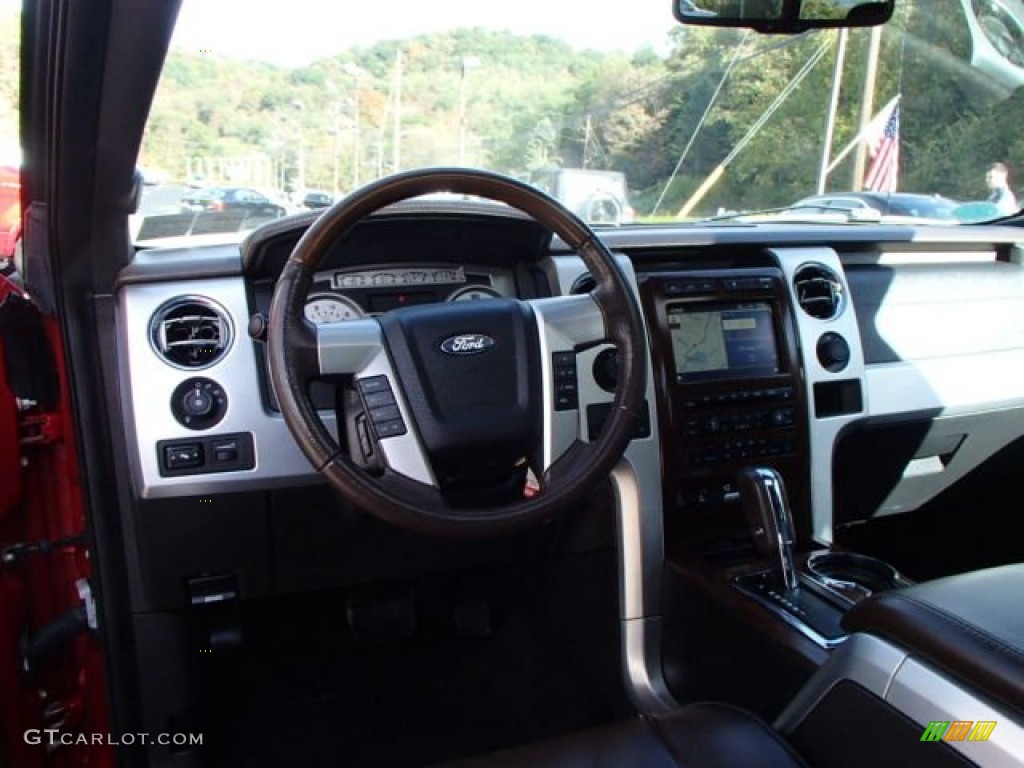 2010 F150 Platinum SuperCrew 4x4 - Red Candy Metallic / Sienna Brown Leather/Black photo #14