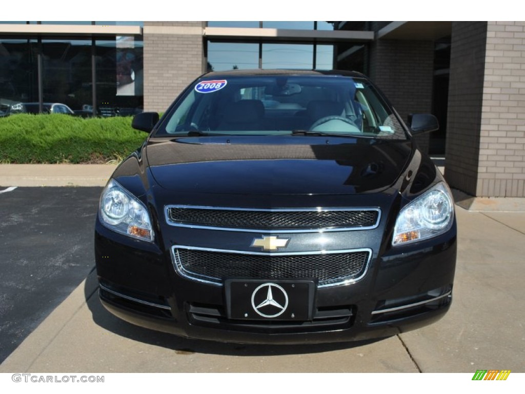 2008 Malibu LS Sedan - Black Granite Metallic / Titanium Gray photo #19