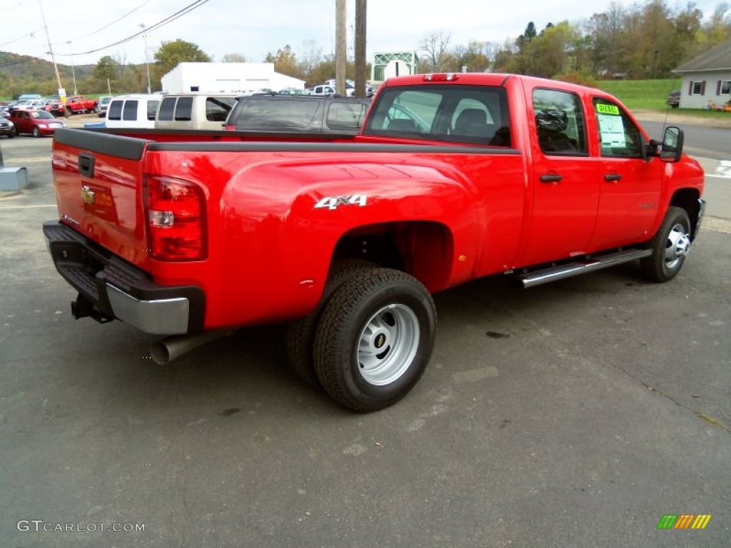 Victory Red 2014 Chevrolet Silverado 3500HD WT Crew Cab Dual Rear Wheel 4x4 Exterior Photo #86694495