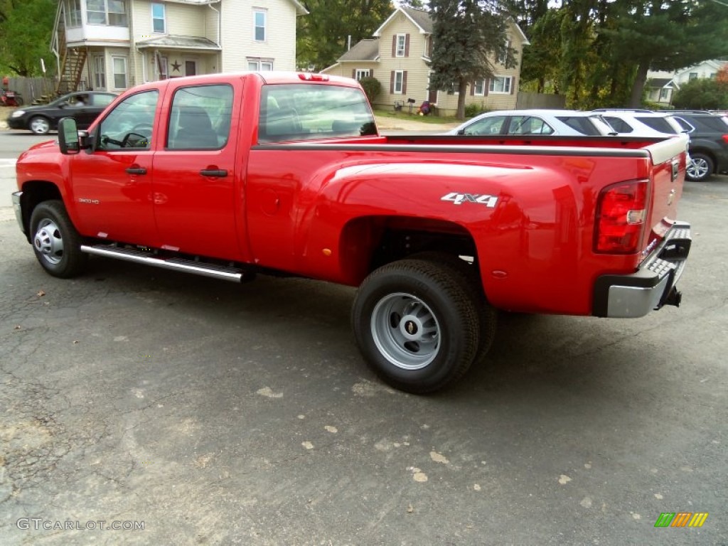 Victory Red 2014 Chevrolet Silverado 3500HD WT Crew Cab Dual Rear Wheel 4x4 Exterior Photo #86694543