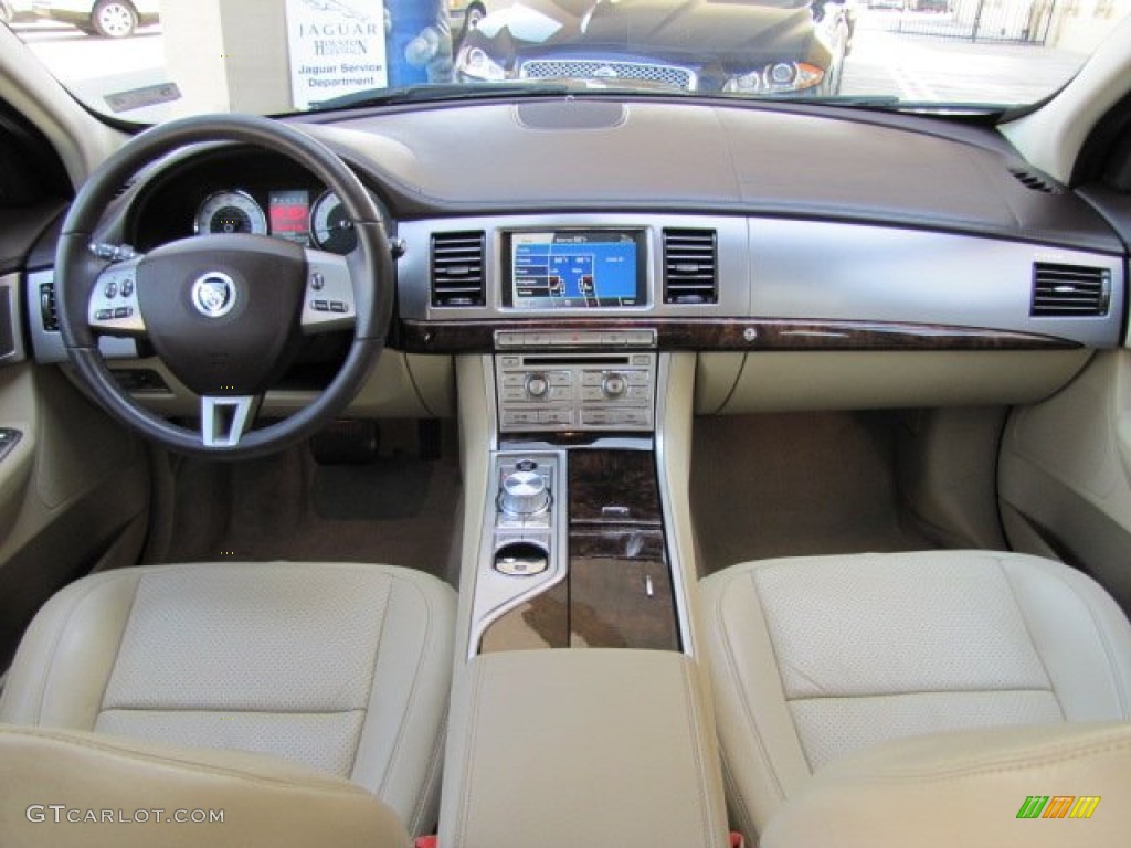 2011 Jaguar XF Premium Sport Sedan Barley Beige/Truffle Brown Dashboard Photo #86695953