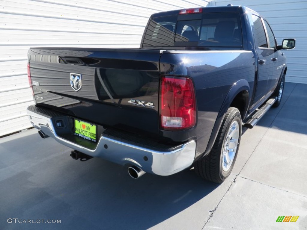 2012 Ram 1500 Laramie Crew Cab 4x4 - True Blue Pearl / Dark Slate Gray photo #4