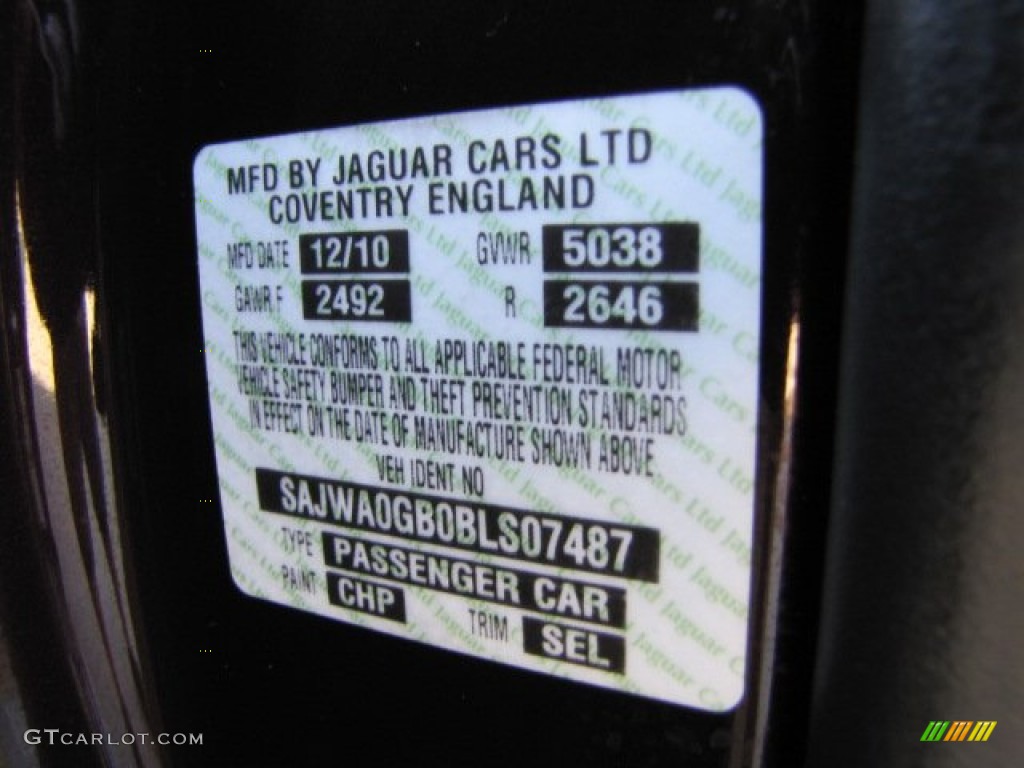 2011 XF Color Code CHP for Caviar Brown Metallic Photo #86697138