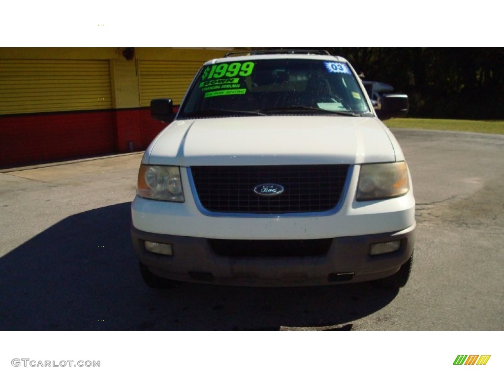 2003 Expedition XLT - Oxford White / Medium Parchment photo #2