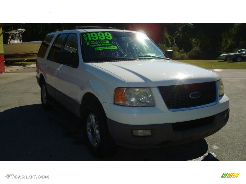 2003 Expedition XLT - Oxford White / Medium Parchment photo #3