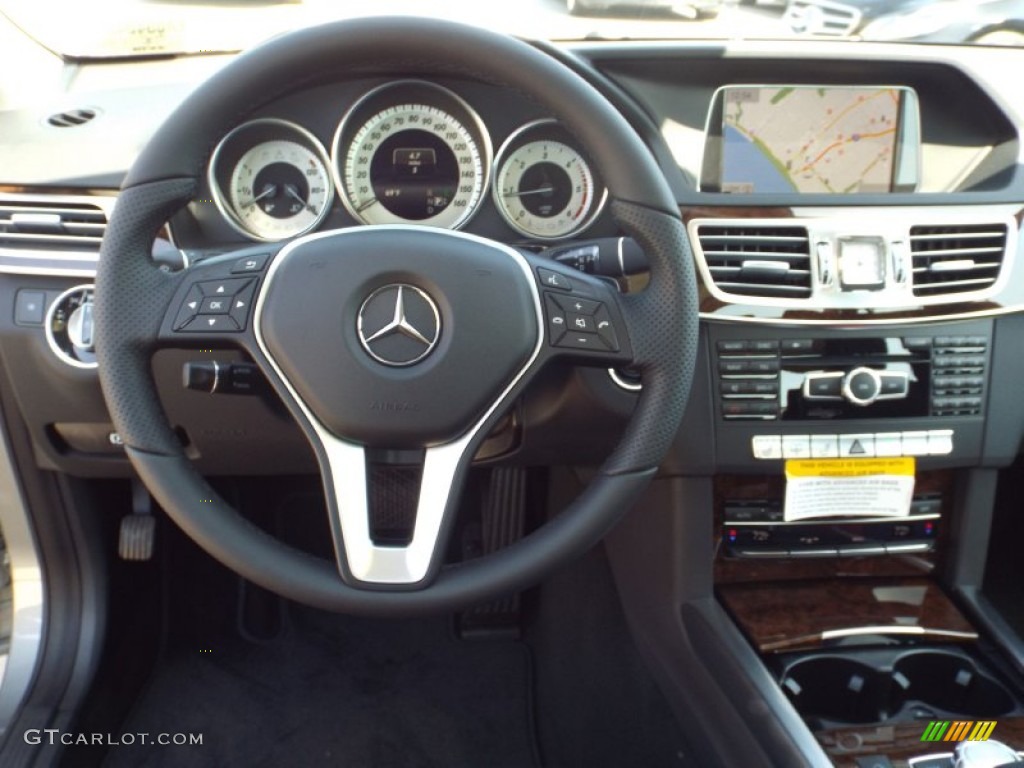 2014 Mercedes-Benz E E250 BlueTEC Sedan Black Steering Wheel Photo #86697405