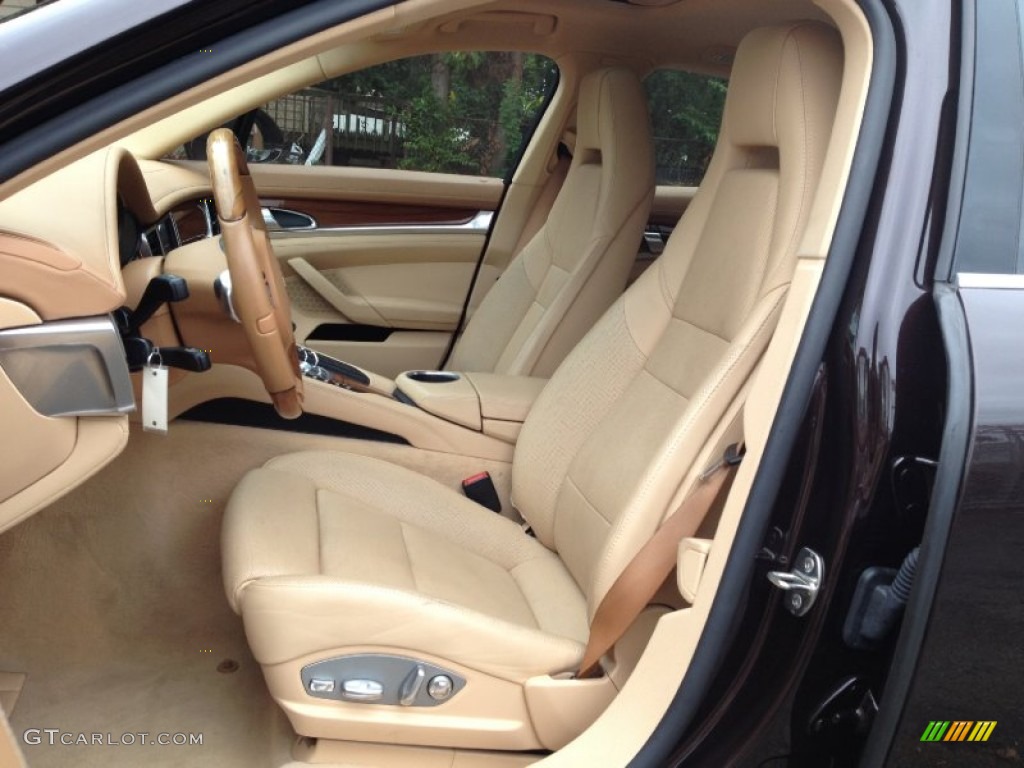 Cognac/Cedar Natural Leather Interior 2011 Porsche Panamera 4S Photo #86698647