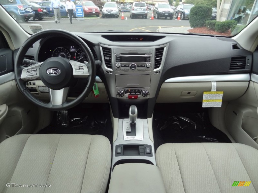 2010 Outback 2.5i Premium Wagon - Crystal Black Silica / Warm Ivory photo #19