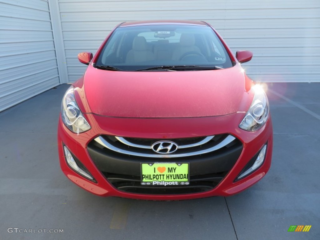 2013 Elantra GT - Volcanic Red / Beige photo #7