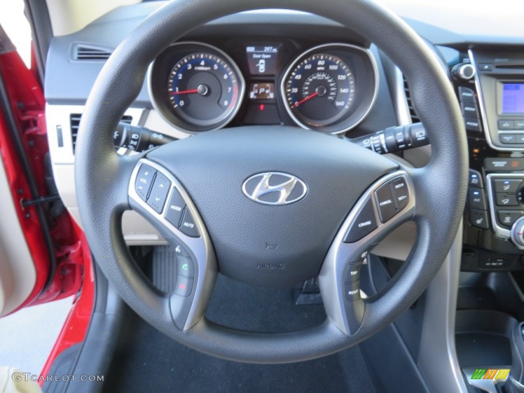 2013 Elantra GT - Volcanic Red / Beige photo #30