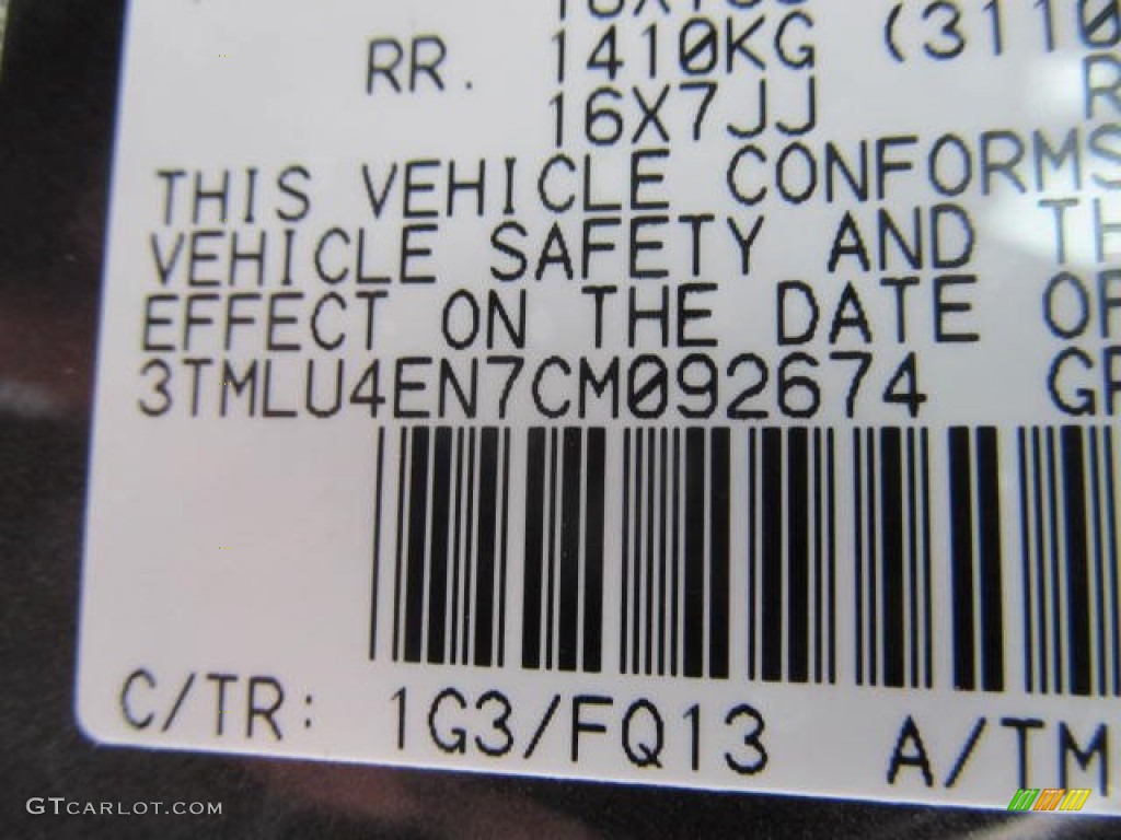 2012 Tacoma V6 SR5 Double Cab 4x4 - Magnetic Gray Mica / Graphite photo #19